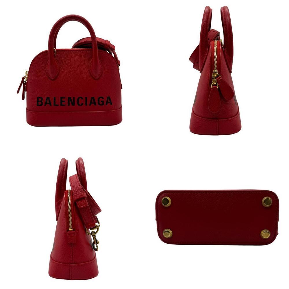 Balenciaga Ville shoulder bag crossbody top leather XXS handles red